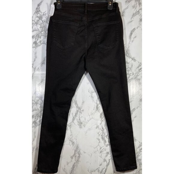 Arizona Jean Co. Black Distressed Hi-Rise Jegging Size 9 Short Cotton Polyester - Picture 2 of 13